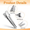 100 Pcs Small Alligator Hair Clips, 30MM Silver Metal Alligator