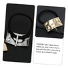 WOONEKY 4pcs Metal Hair Tie Ropes Elastic Hair Cuffs Wrap