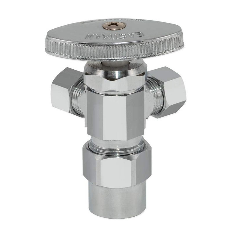 Eastman Multi-Turn Dual Outlet 3-Way Shut-Off Valve, 1/2 Inch CPVC