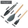 Royal Cuisine 3 pcs Silicon Kitchen Set Red, Silicon Tongs,