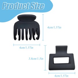 8 PCS Hair Claw Clips Non slip Hair Clamps Strong Hold Jaw Clips Double Row Teeth Cute Size Claw Clip for Women Girls Straight Curly Wavy Hair
