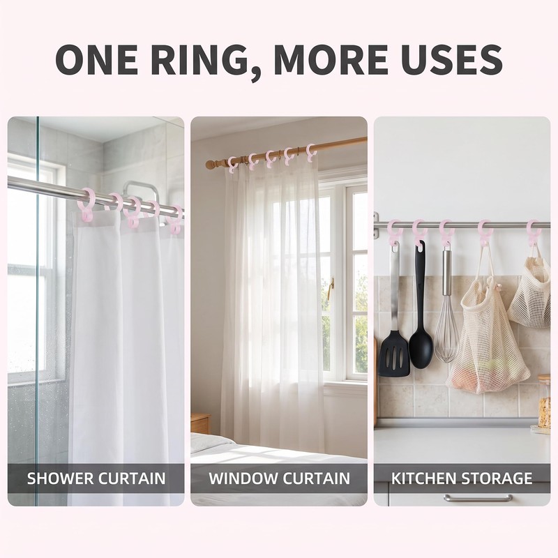 50 Pcs White Plastic Windproof Hanger Hooks Clothes Hanger Buckle