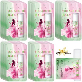 Swiffen 25 Pack Pink and Green Lip Balm Bulk Witch Princess Friendship Gift Witch Party Lip Balm Favors Set for Women Pink and Green Theme Goodie Bags Stuffers for Party Supplies