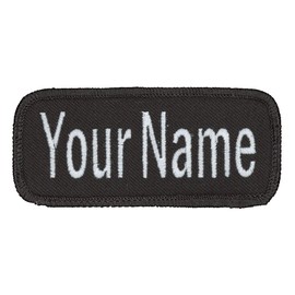 Uniform Work Shirt Patch Customized Embroidered Charcoal with Charcoal Border, Sew