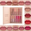 12 Colors Matte Nude Lipstick Set Velvety Long Lasting Non-stick