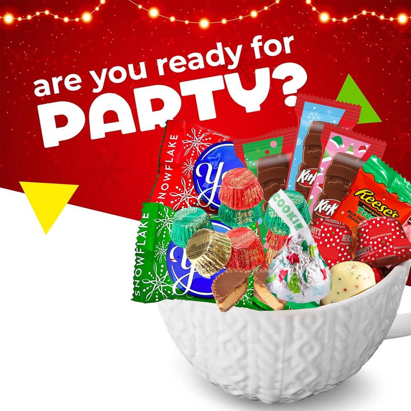 Bulk Christmas Chocolate Mix, 5 Lb Individually Wrapped Holiday Candy,