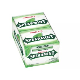WRIGLEY'S Spearmint Chewing Gum, 15 Count (Pack of 10)