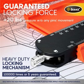 Contour Gauge 2 Pack - Metal Lock Contour Duplication Profile Tool for Woodworking, Day Gifts for Fathers, Gifts for Men, Dad, Husband, Grandpa