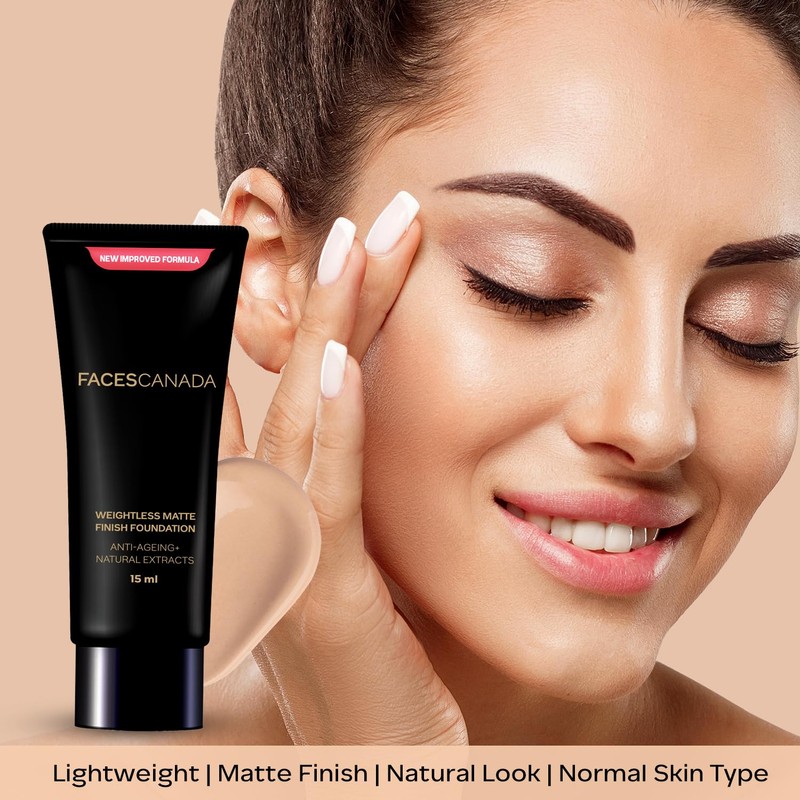 Faces Canada Weightless Matte Finish Foundation | Lightweight Full Coverage