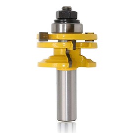 Yakamoz 1/2 Inch Shank Glass Door & Window Rail and Stile Reversible Router Bit Woodworking Milling Cutting Tool for Wood DIY