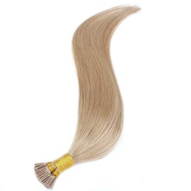 XUANHEFA Human Hair I TIP Tip Extensions Remy Hair Color Wig Extensions 50pcs (18#, 16inch 40cm)