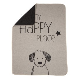 David Fussenegger Pet Blanket - Cuddly Blanket for Animals - Dog Blanket My Happy Place Made of 85% Cotton - GRS 90 x 70 cm