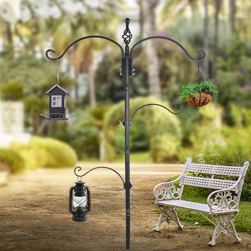 Bird Feeding Station Feeder Pole - Multi Hook 63 inches