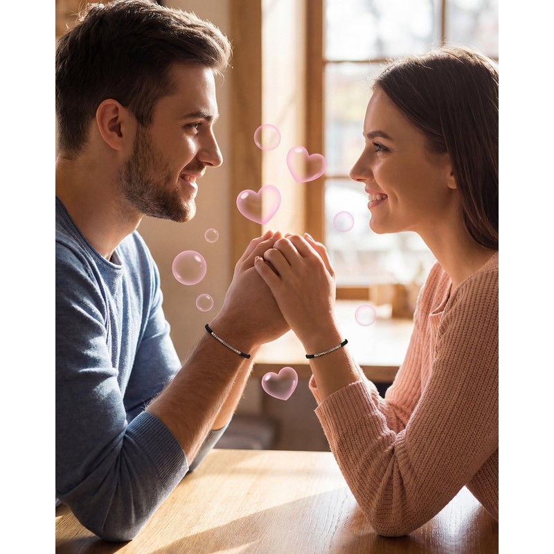 Shonyin I Love You Morse Code Bracelets for Men, Boyfriend