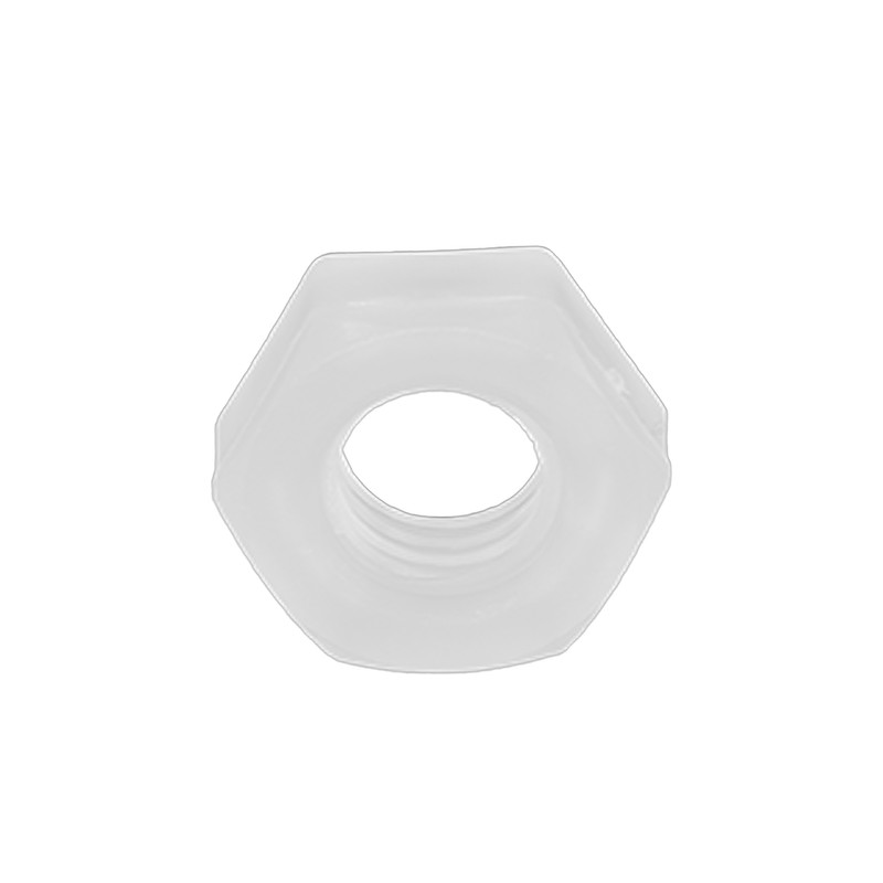 50Pcs Hex Nuts Plastic Environmental Protection Corrosion White Resistance Hexagonal