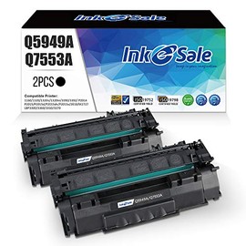 INK E-SALE Compatible Q5949A Q7553A Toner Cartridge Replacement for HP 49A Q5949A 53A Q7553A (Black 2 Pack) for use in HP 1320 n P2015dn P2015 P2015n 3390 3392 1160 P2014 M2727nf MFP Printer