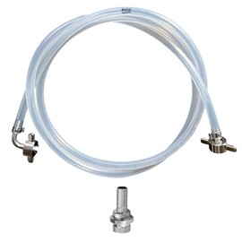 BieTal® 200cm Bierleitung 7 mm Edelstahl Tüllen fertig montierter Bierschlauch 2 Meter für Zapfanlage Bierkühler Durchlaufkühler Nasskühler