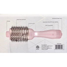 GEM Hot Air Styling Brush for Dry - Style - Volume for Dry Style Blow Dryer Brush, Baby Pink