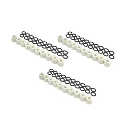 Windshield Repair Bridge Seal Set for Injector - 20 O-Rings and 10 End Seals or Caps - Fits American Windshield Repair Systems Bridge Injector and Other Bridges (3 Pack)