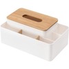 Multifunction Tissue Box Rectangular Facial Tissue Holder Dispenser for Dining
