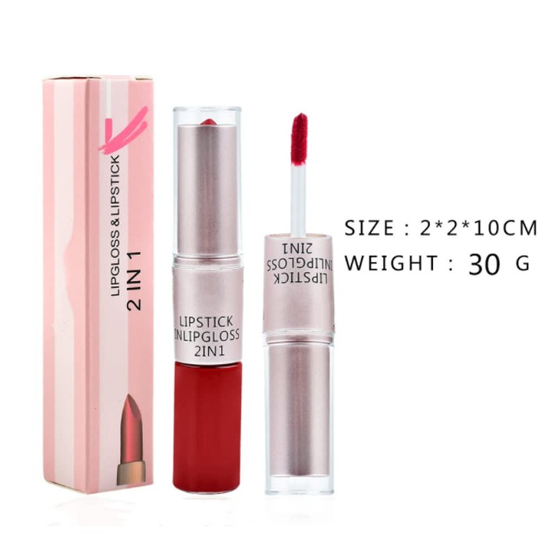 2-in-1 matte lipstick, no grainy feeling lipstick with long-lasting moisturising,