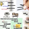 laffeya Bear Claw Picture Hangers, Multi-Purpose Double-Headed Screws