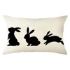 Ogiselestyle Easter Jumping Bunny Throw Pillow Cover, 12 x 20
