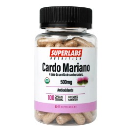 Cardo Mariano 500mg Suplemento Superlabs 100 Cápsulas Desintoxicante Hepático