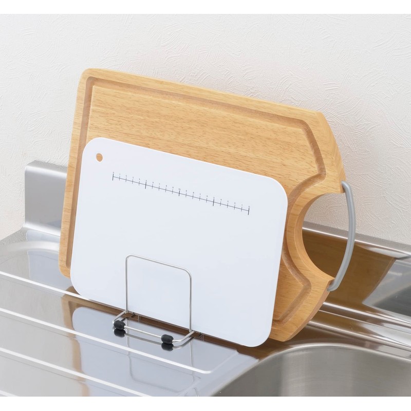 Takagi Stainless Steel Cutting Board Stand, Double Cutting Board Storage,
