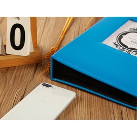 Vienrose Photo Album 4x6 300 Photos Leather Cover Picture Book with 300 Horizontal Pockets, Slip-in Picture Albums for Wedding Baby Vacation, Lightblue