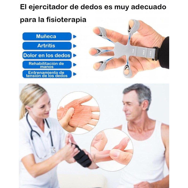 2 Piezas Ejercitador De Mano, Ejercitador De Dedos, Fortalecedor De