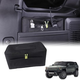 Car Trunk Organizer Storage Bag Compatible with Hummer EV SUV 2024 2025 Trunk Side Window Organizer Bag Waterproof Large Capacity Foldable Multi-Function Rear Trunk Storage Bags (Trunk Left Bag)