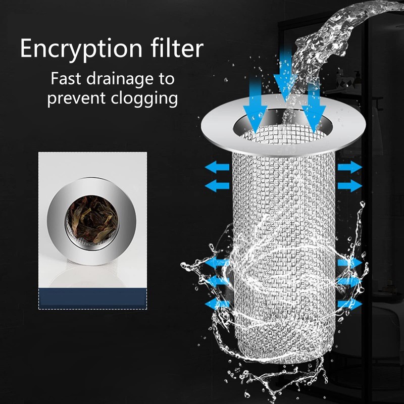 Saddgo Multifunctional Stainless Steel Floor Drain Filter Mesh Filter Hair