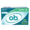 2 Pack O.B. Fluid Lock No Applicator Tampons Super 40