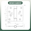 3 Pieces Self Closing Door Hinge 4 inch Oil Rubbed