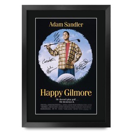 HWC Trading Happy Gilmore 1 1996 Adam Sandler Gifts Printed Poster Signed Autograph Picture for Movie Memorabilia Fans - A3 Framed