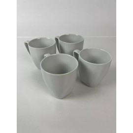 LOT OF 4 VINTAGE DELTA AIRLINES MUGS CUPS WHITE PORCELAIN 0442-07106