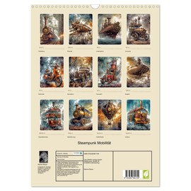 Steampunk Mobility (Wall Calendar 2025 DIN A3 High), CALVENDO Monthly Calendar