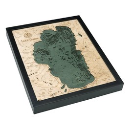 Lake Tahoe 3-D Nautical Wood Chart, 16" x 20"