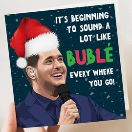 Funny Christmas Card – Cheeky and Humorous Holiday Greeting for Friends, Him, or Her – Perfect Festive Card for Laughs and Holiday Fun (Michael Buble)