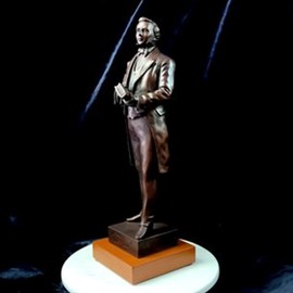 One Moment In Time S20W Statue Joseph Smith Bronze 14" with Wood Base Mormon LDS CTR
