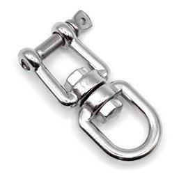 Swivel 6 mm x 66 mm Eye/Fork [Pack of 2] Stainless Steel V4A AISI 316 HEAVYTOOL®