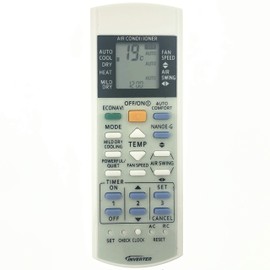 Air Conditioner Remote, New Remote Control A75C2817 A75C2998 for Panasonic Inverter Ac Air Conditioner A75C3865 A75C3871 A75C3714 A75C3706 Cs-Yw7Mkd-1
