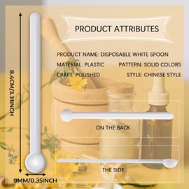 BLMHTWO Pack of 50 Micro Dosing Spoons, Measuring Spoons, Gram, 150 milligrams Teaspoon, Measuring Spoon, Plastic Measuring Tools, Accessories for Spice Powder, Laboratory Cosmetics