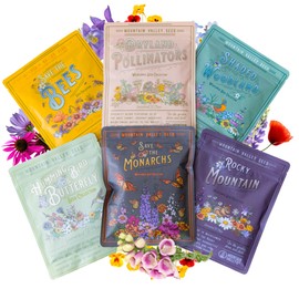 Mountain Valley Seed Company Wildflower Seeds Collection - 500,000+ Bulk Seeds - 6 Different Mixes Including Hummingbird & Butterfly, Save The Monarchs, Save The Bees, Shaded Woodland, Rocky Mountain, & Dryland Pollinator