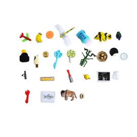 TomToy Airplane Alphabet Objects Set for Montessori ABC Box, Set of 26 Objects