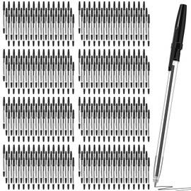 Sayglossy 200 Pcs Ballpoint Pens Bulk 1.0mm Medium Point Bullet Tip Smooth Writing Ink Pens for Office Business Server School Supplies (Black)