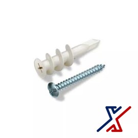 Anchor 1/2" x 1-5/8" Plastic Drywall Anchor by X1 Tools (6 to 120 Anchors) - 72 Drywall Anchors