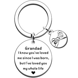 JMIMO Grandad Gifts I Love You Grandad Keyring Birthday Christmas Father's Day Gifts for Grandad