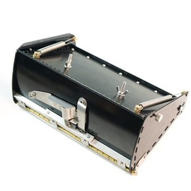 Machgrin 10 inch Mud Compound Putty Drywall Flat Finishing Box Drywall Tool Aluminum Finishing Mud Box for Wallboard Sheetrock, 10-Inch Wide Quick Clean (Black-12in)